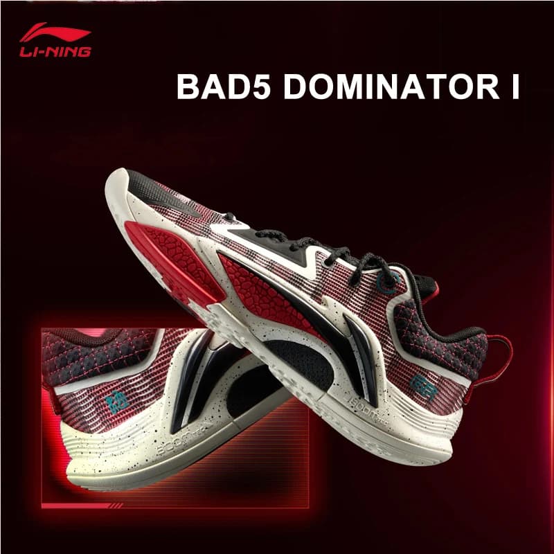 LI-NING BAD5 DOMINATOR Men's outdoor basketball shoes BOOM Cushion Professional sports shoes wear-resistant gymnastics shoes ABFV003