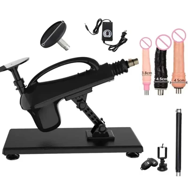 Macchina del sesso telescopica automatica con corsa da 45 mm Giocattolo del sesso femminile fai-da-te Macchina del sesso per masturbazione 3XLR per uomini e donne 0-500 giri/min