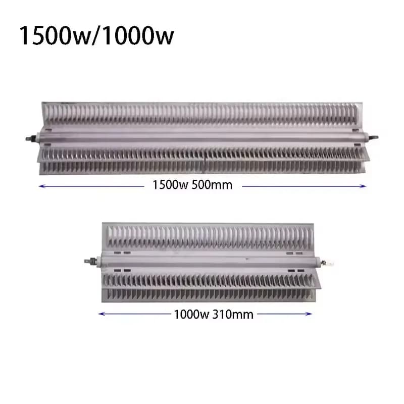 1500w 1000w Aluminum fin Heating elements 500mm 310mm x-shape electric heating pipe Fan heater baseboard Heater parts
