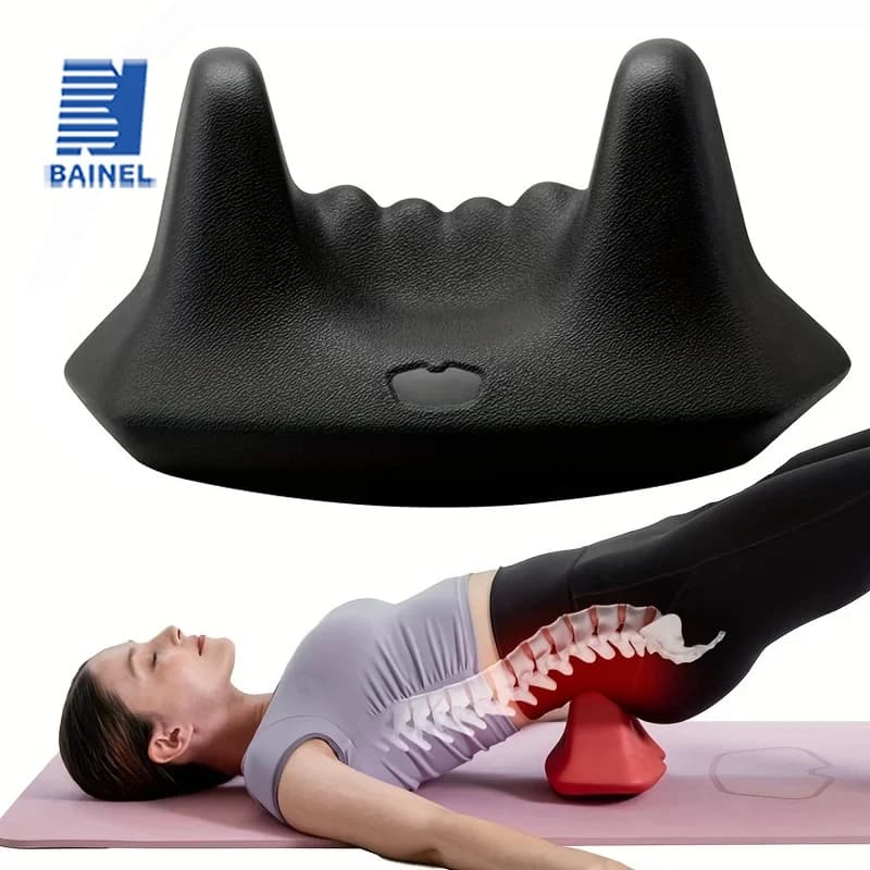 Psoas muscle massager for deep tissues – Black PU foam ergonomic roller to relieve hips, back and thighs – Single non-electric packaging