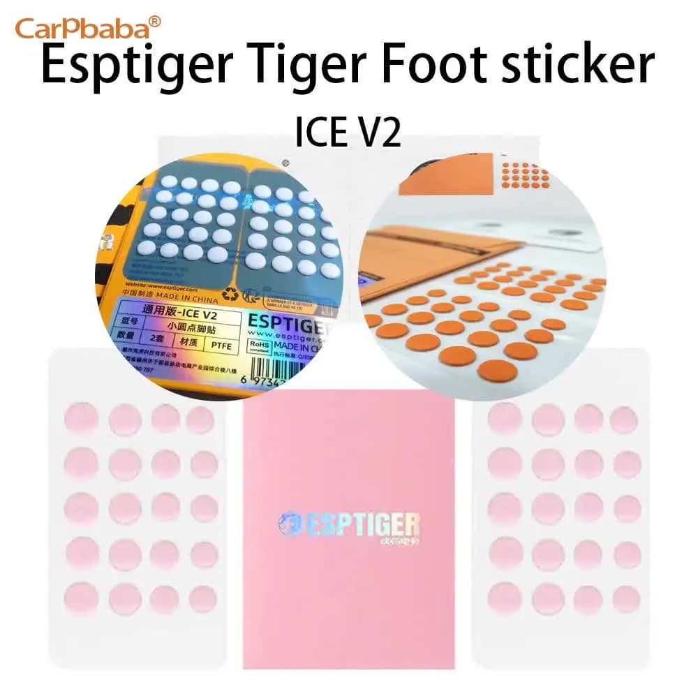 GPW-1 Esports Tiger Mouse ICE V2 Versione Pattini per Mouse Pad con Bordo Arcuato Esptiger 6.5MM 7MM Accessori per Mouse