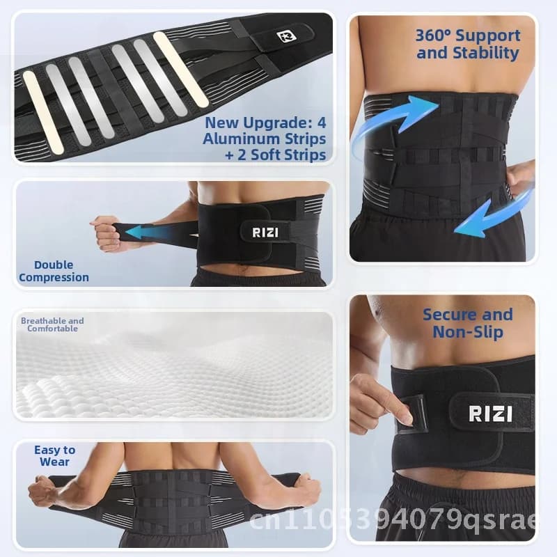 Cintura di supporto per squat per sollevamento pesi di grado medico Cintura di compressione in poliestere per protezione della vita sportiva fitness per la corsa di basket