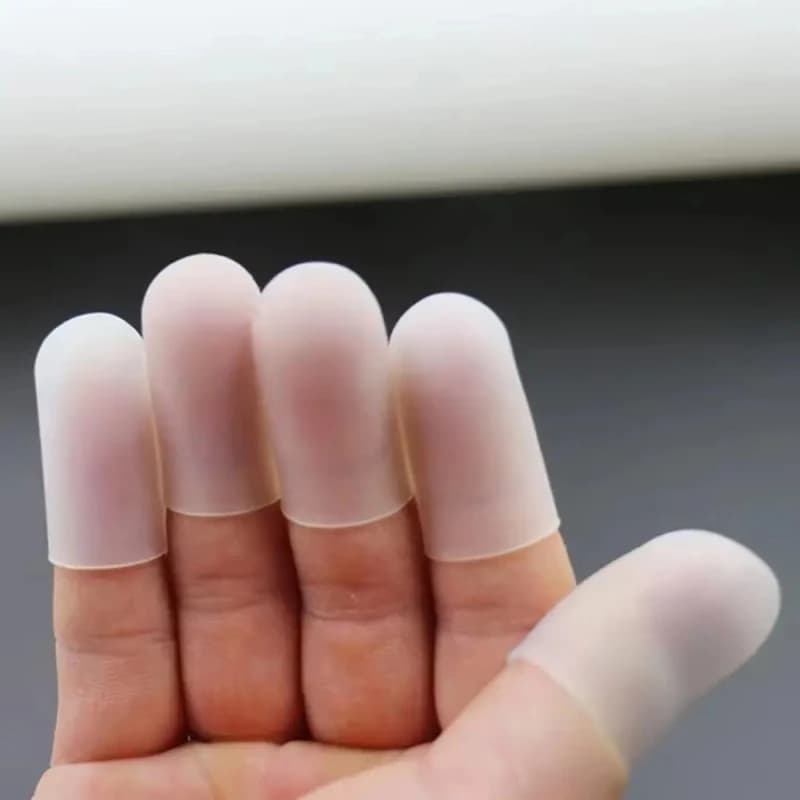 Protezioni per dita in silicone da 5 pezzi, tappi per dita antiscivolo resistenti alle alte temperature, copridita riutilizzabili per lavori in cucina