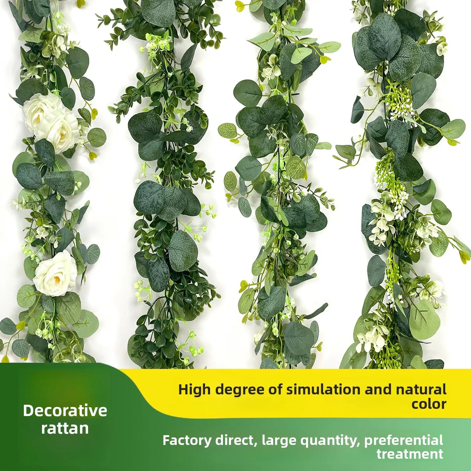 Piante e Fiori Artificiali, Foglie di Eucalipto, Ghirlande di Eucalipto, Decorazioni per Matrimoni all'Aperto