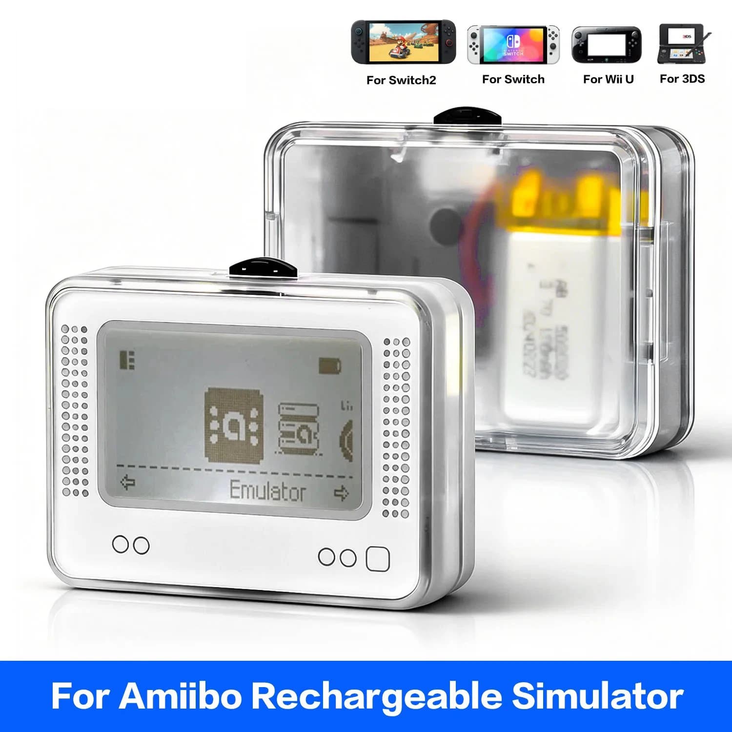 Simulatore di Gioco NFC con Funzione Swipe Infinita per Emulatore Amiibo Universale per Accessori Switch 1/2 3DS Wii U