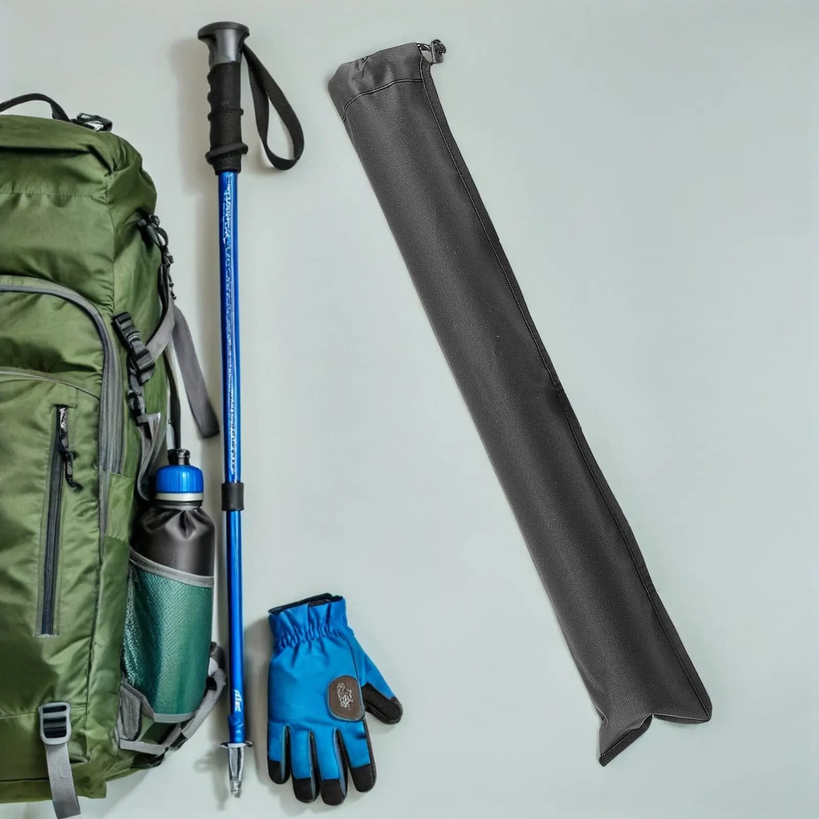 Set of 4 Trekking Sticks with Bag, Waterproof Organizer in Oxford Fabric, Compact Design Space Saving for Rain Days