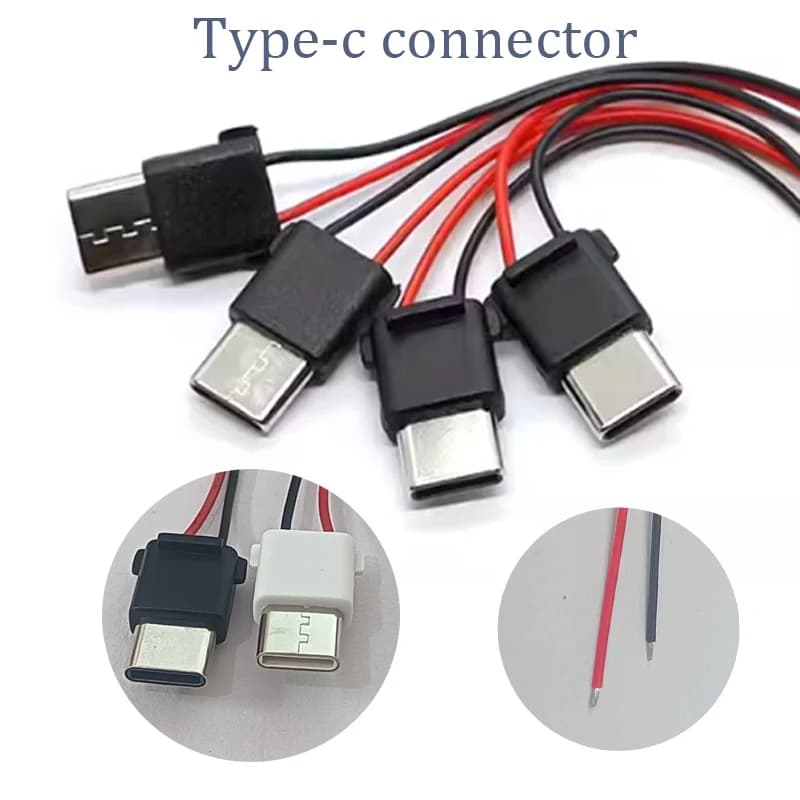 Connettore Tipo-C Maschio con Resistore e Condensatore, 1/3/5/10 Pezzi, Spina Modificata per Telefoni Cellulari e Power Bank, Connettore Speciale Porta C