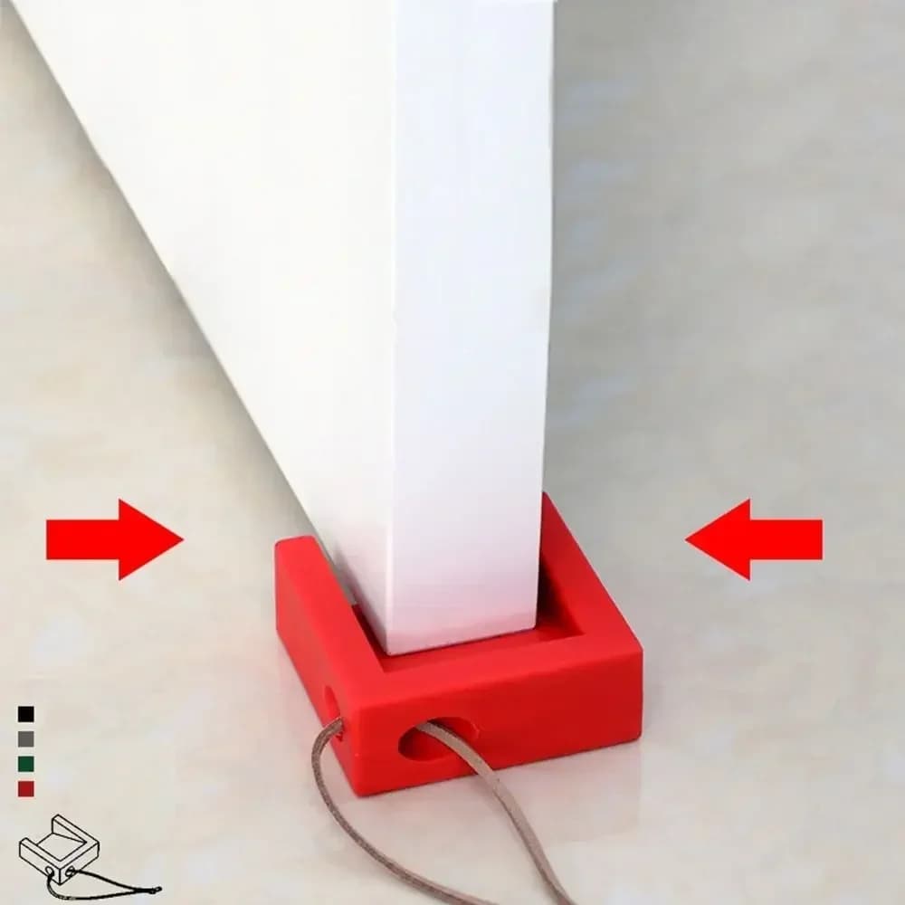 Fermaporta nascosto in silicone - Protezione da parete anti-urto senza trapano per casa e ufficio, protezione da pavimento/parete sicura per animali domestici (1 pezzo)