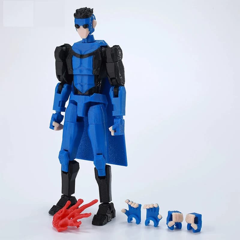 Kit Modello Articolato Stampato in 3D, Figurina di Supereroe Assemblabile per Giochi da Tavolo, Decorazione e Regali da Collezione