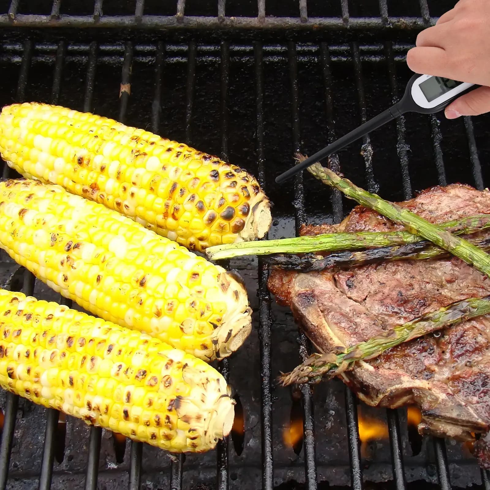 Termometro Istantaneo Impermeabile per Alimenti, Strumento da Cucina per BBQ e Carne, Magnetico Pieghevole, Gadget da Cucina per Misurazione della Temperatura