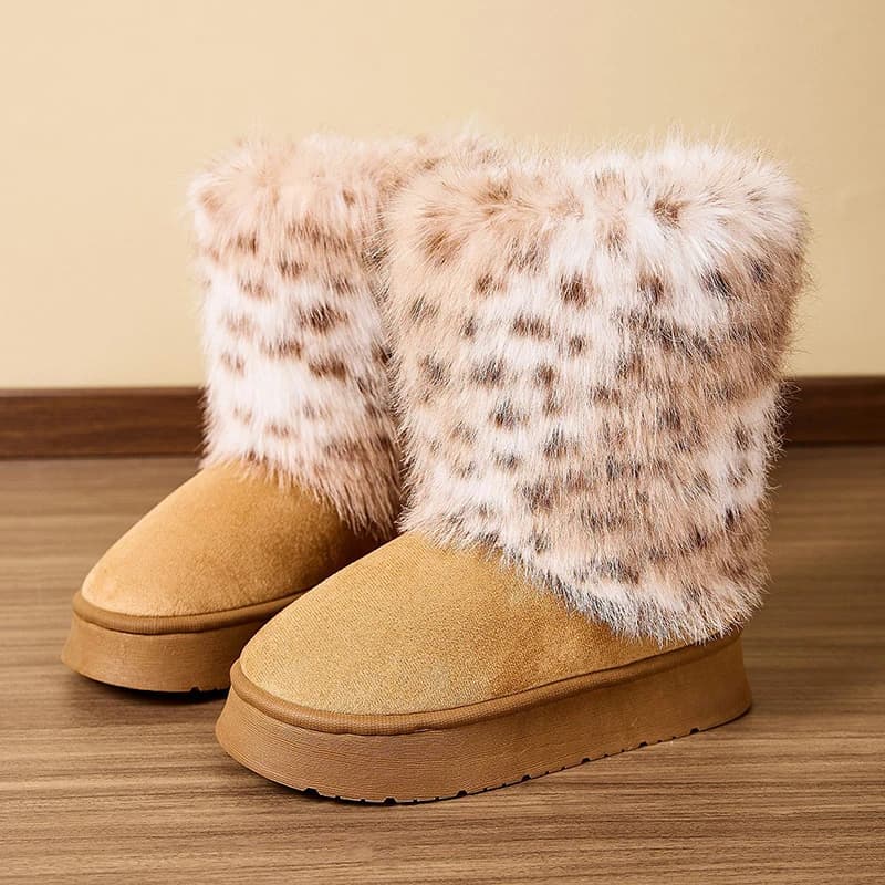Winter Fluffy Ankle Boots Female Casual Plush Plarform Women's Shoes 2025 Luxury Designer Outdoor Fuzzy Fur Snow Booties Fashion