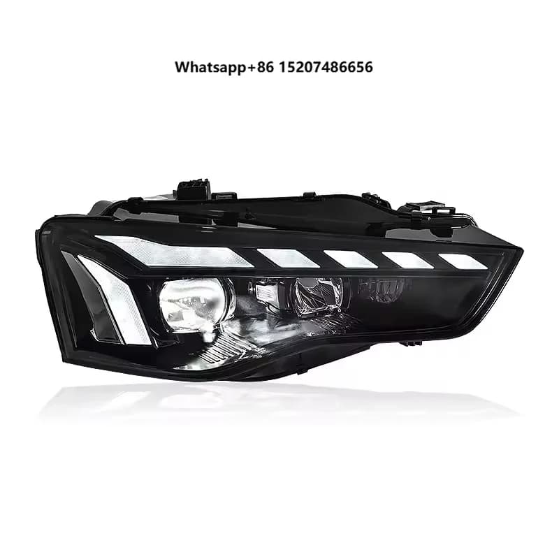A5 LED Headlight Projector Lens 2013-2016 Dynamic Signal Reverse Car Lights with Animation DRL Automotive Accessories