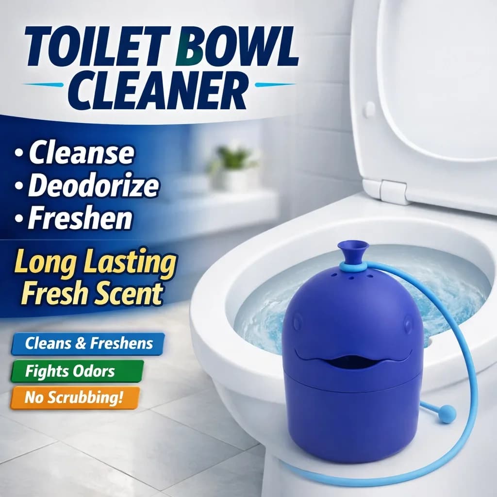 Automatic Toilet Cleaner with Portable Design, Whale Design, Slow-Release Cleaning, 1 Bottle, 150G Gel