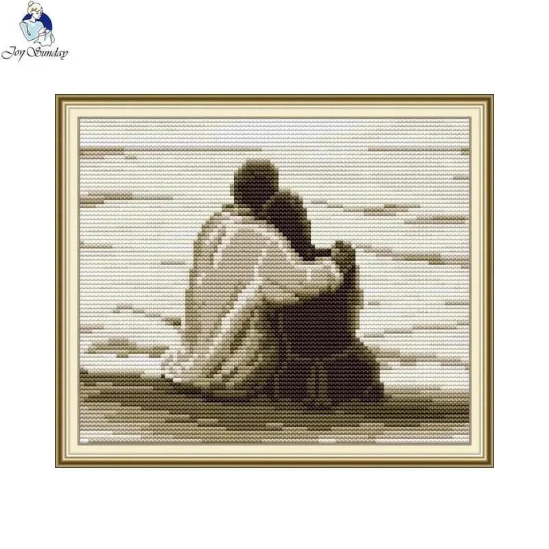 Coppia al mare set di ricami a punto croce contati e timbrati 11CT 14CT tela stampata tessuto ago e filo kit decorazioni per la casa