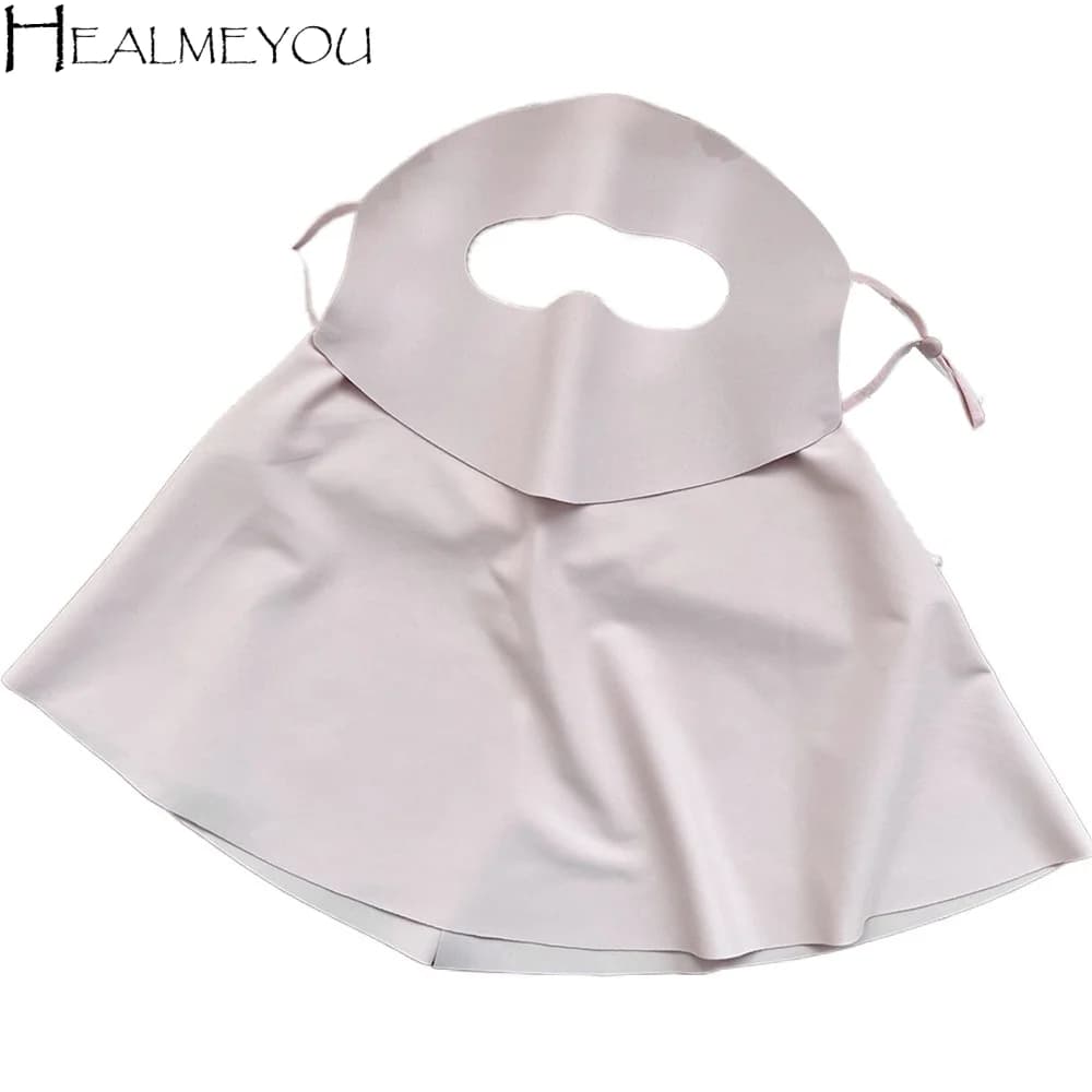 Velo Parasole Traspirante Integrale UPF 50+ in Seta Ghiaccio per Viso e Collo, Protezione Solare Estiva Anti-UV per Donna e Uomo