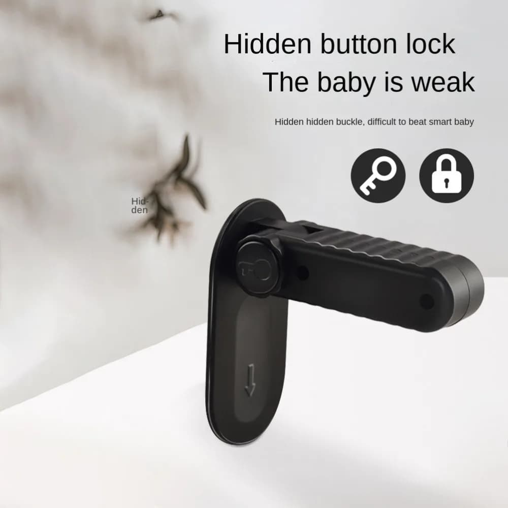 Attrezzature di protezione serrature di sicurezza per bambini serrature autoadesive in plastica per maniglie per porte multiuso senza foro protezione di sicurezza per bambini