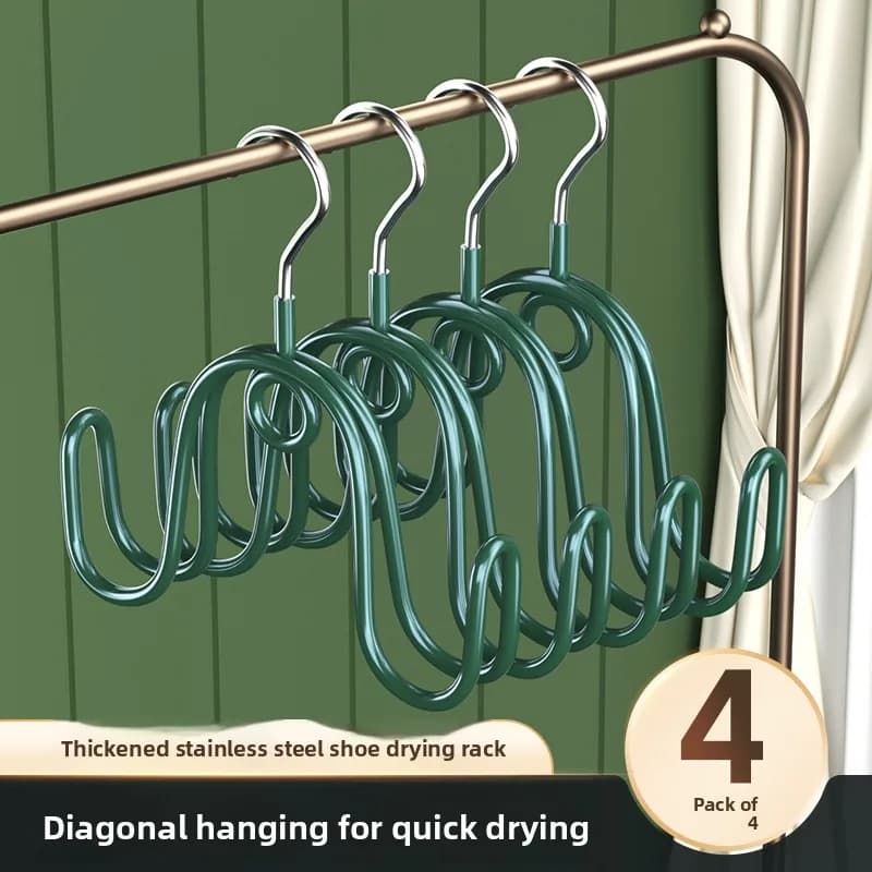 Indoor Outdoor Balcony Windproof Quick Drain Shoes Drying Rack Sandals Holder Home Shoe Organizer Utility Storage Shelf