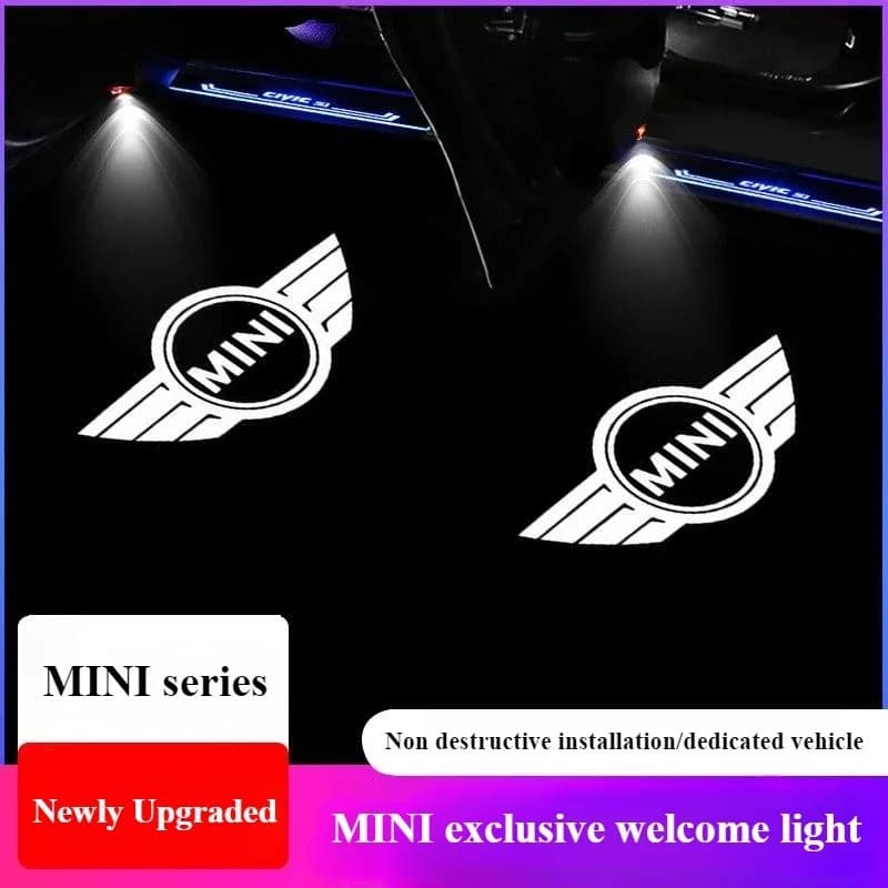 Luce di Benvenuto a LED HD per Portiera Auto, Proiettore Logo per Mini Cooper R56 R50 2011 2012 2013 2018 19, Accessori Auto