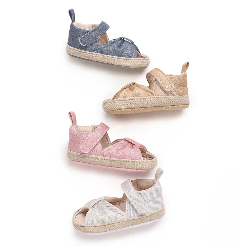4-Colors Fashion Summer Baby Girl Cute Sandals Newborn Infant Shoes Casual Soft Bottom Non-Slip Breathable Shoes Pre Walker
