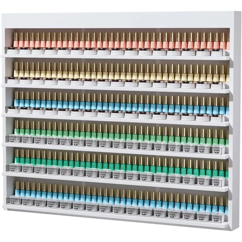 Organizer for Disposable 6 Levels from Wall with Acrylic Barrier for Home and Beauty Studies (Bianco)