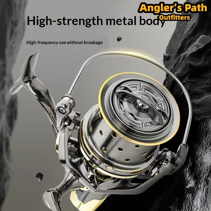 Daijia Long Cast Spinning Reel 17 Shafts Full Metal Daiqian Mammoth Ii Big Game For Saltwater Sea Fishing Anchoring Casting