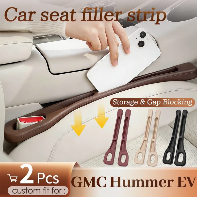 Striscia di riempimento per fessure auto per GMC Hummer EV SUV, striscia antiscivolo per sedile auto, striscia lunga per fessure laterali del sedile anteriore, 2 pezzi