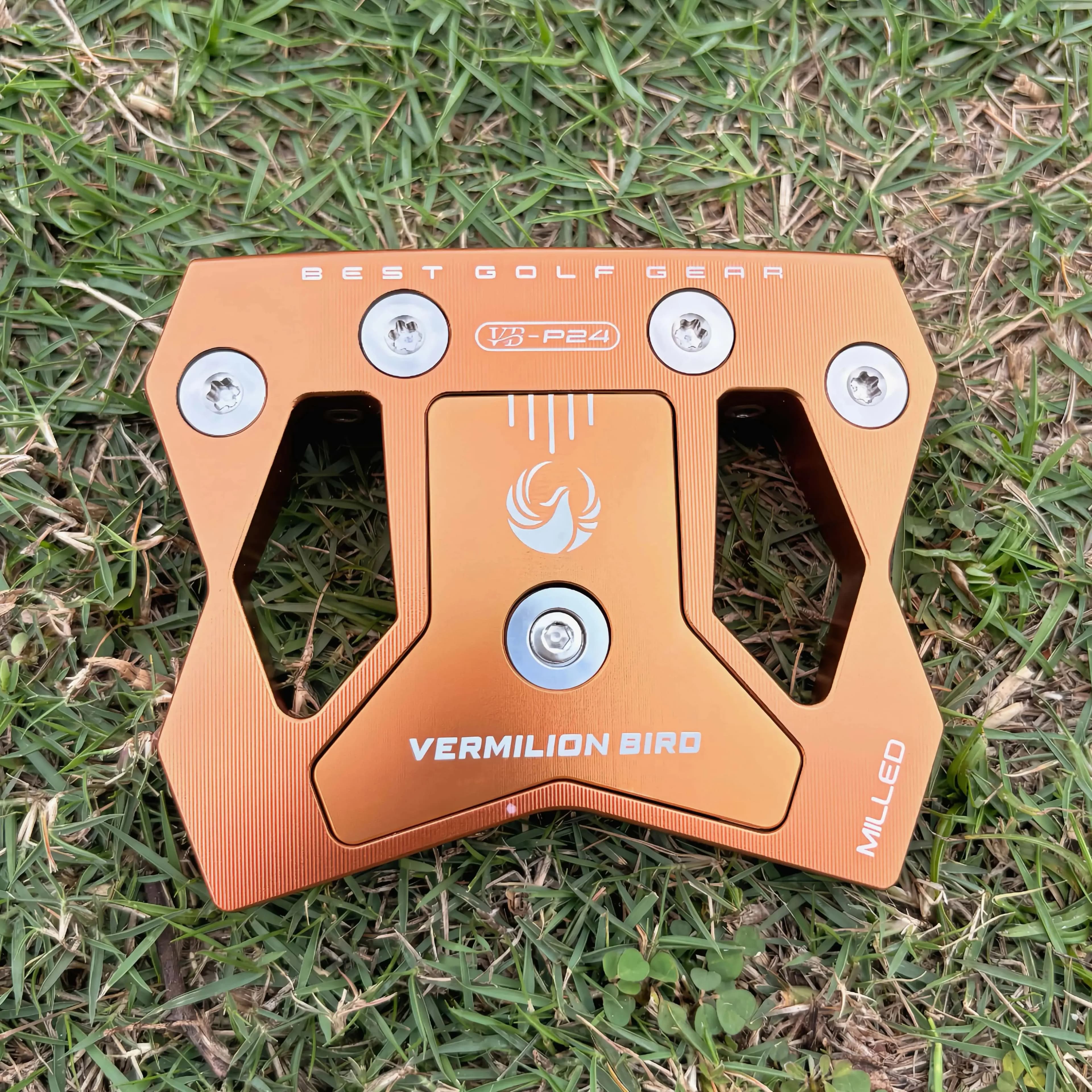 Testa di Putter da Golf Vermilion Bird P24 in Alluminio Fresato CNC, Leggera, ad Alto MOI, Tipo Blade o Mallet con Ausilio per l'Allineamento, per Uomini e Donne