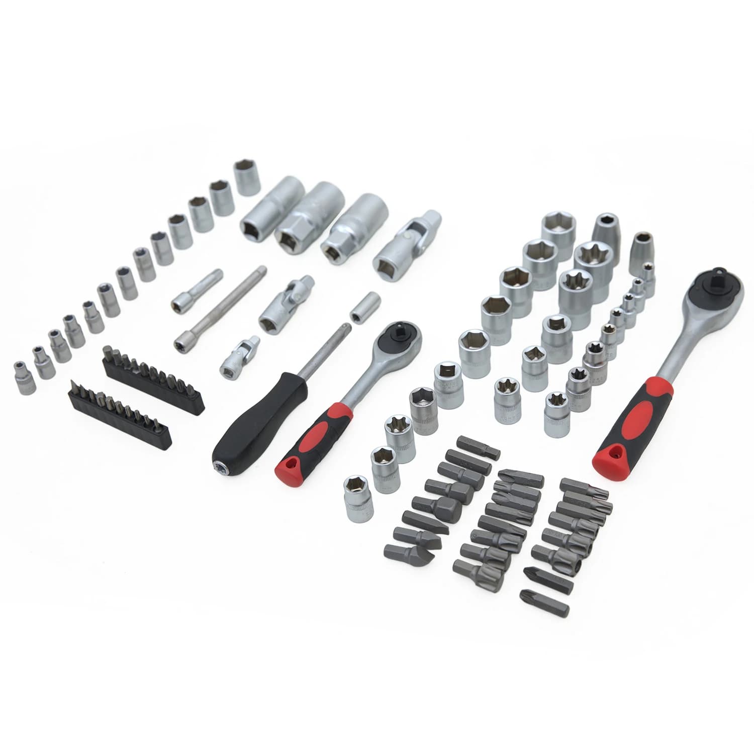 1/4" 1/2" Bit Driver Socket Set Ratchet Wrench Hard Case Auto Repair Hand Tool Set Plastic Steel OEM Customizable
