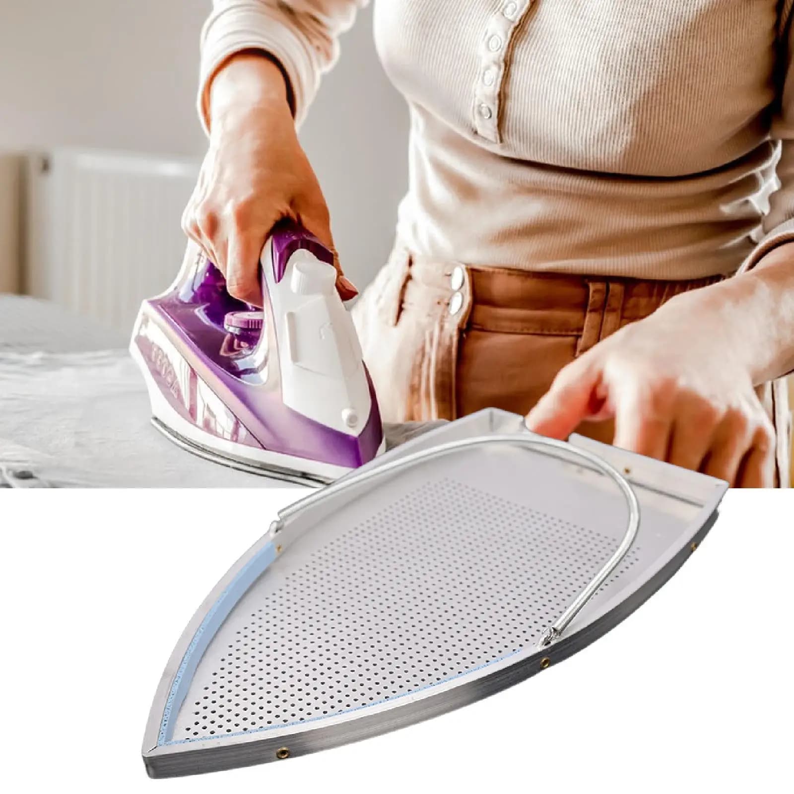 Copriscarpe in ferro Tavolo da assistente per vestiti Piastra di protezione per donna Panno resistente alle alte temperature Copertura da stiro Ferro da stiro