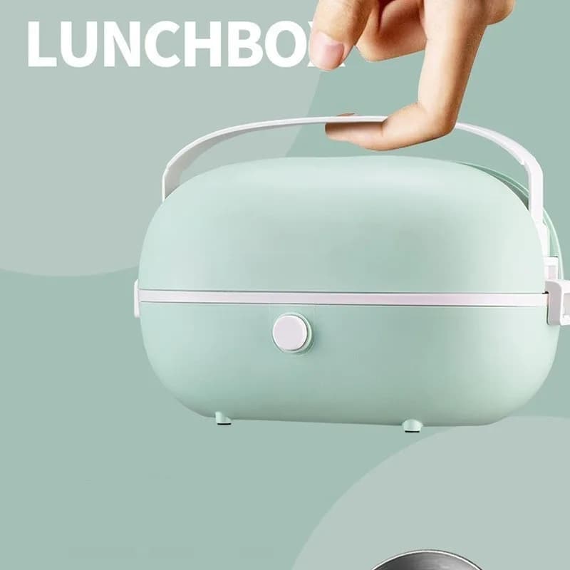 Lunch Box elettrico portatile Fodera in acciaio inossidabile 220V Piroscafo Fornello di riso Home Office Scaldavivande riscaldato Contenitore per pasti termici