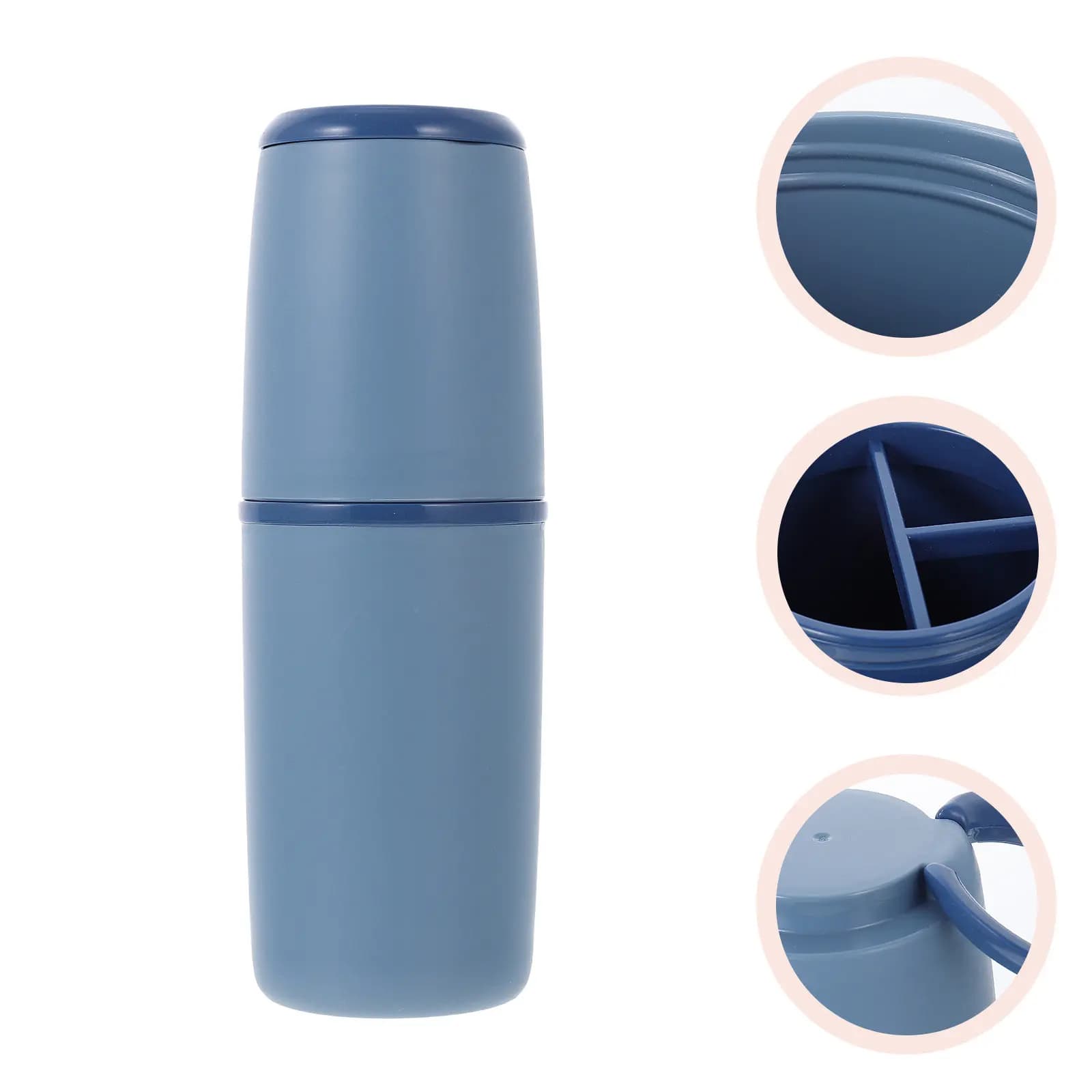 1 Pezzo Contenitore Portatile da Viaggio per Spazzolino, Scatola Premium in PP per Spazzolino e Dentifricio, Bicchiere Compatto Anti-perdita per Esterni