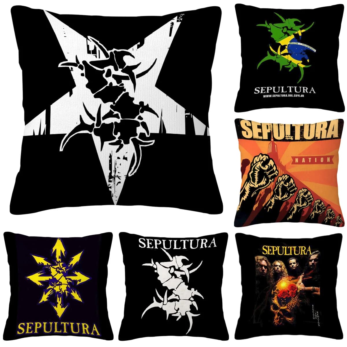 S-Sepulturas Heavy Rock Band Pillowcase Decorative Cushion Covers for Living Room Cushions Personalized Gifts Cover Pillow Anime