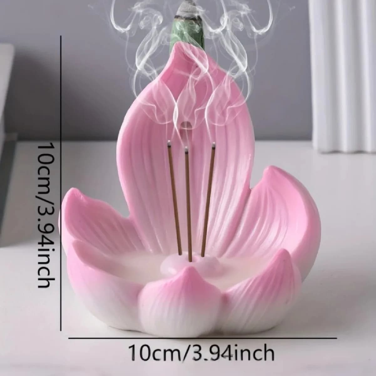 Porta Incenso a Bastoncino per Buddhismo, Studi Yoga, Base per Incenso a Spirale Lotus Line, Decorazione per Templi e Casa