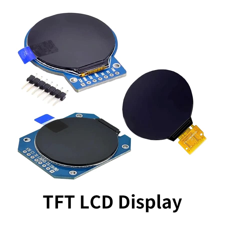 Display TFT da 1,28 Pollici, Modulo LCD TFT Rotondo RGB 240*240 con Driver GC9A01, Interfaccia SPI a 4 Fili, PCB 240x240 per Arduino