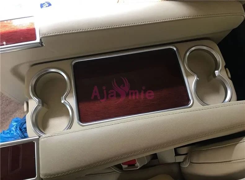For Toyota Alphard VELLFIRE 30 2016-2019 Interior Rear Seat Water Cup Holder Trim Cover Frame Chrome Car Styling Accessories