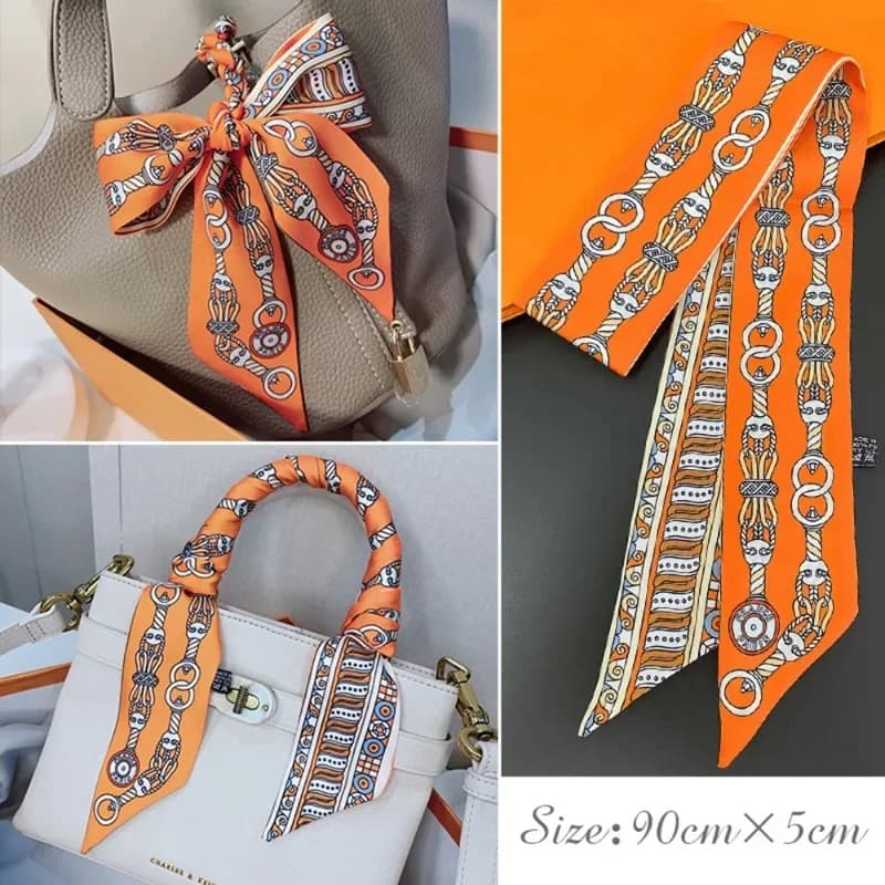 Sciarpa di seta magra di moda per le donne Nastri per capelli moda Fasce Bandana Borsa femminile Avvolgere il polso Fazzoletto da collo Foulard Cravatte