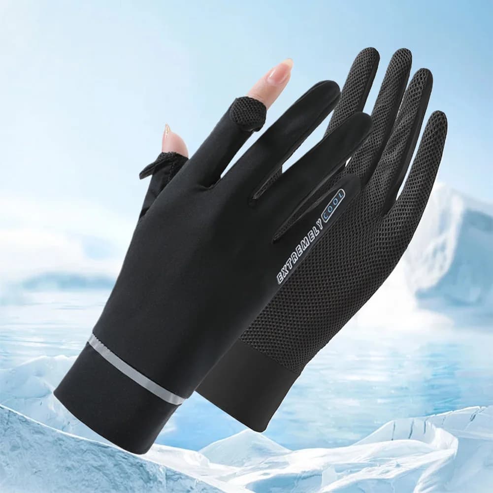 Guanti Lady Sunscreen Ice Silk per ciclismo, guanti traspiranti per moto, guanti da bicicletta per golf, guida, equitazione, pesca, escursionismo