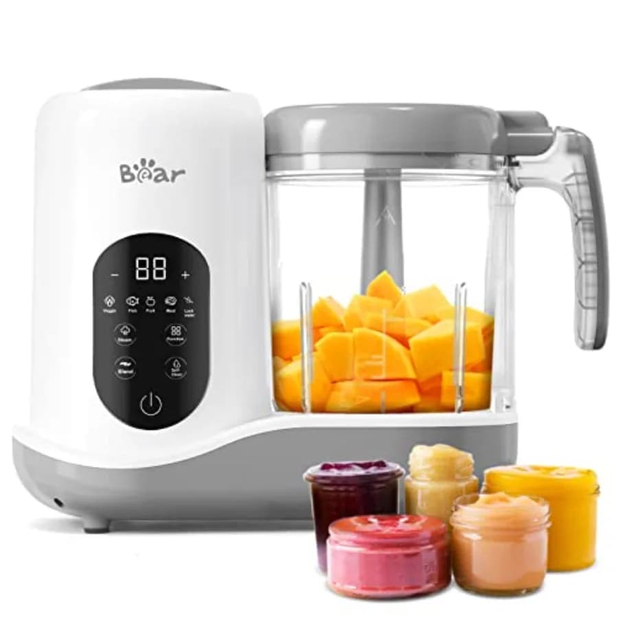 Children's Kitchen Robot 2024: Processor, Vaporier and Automatic Frullator for Pappe with Grinding and Cooking Function, with S
