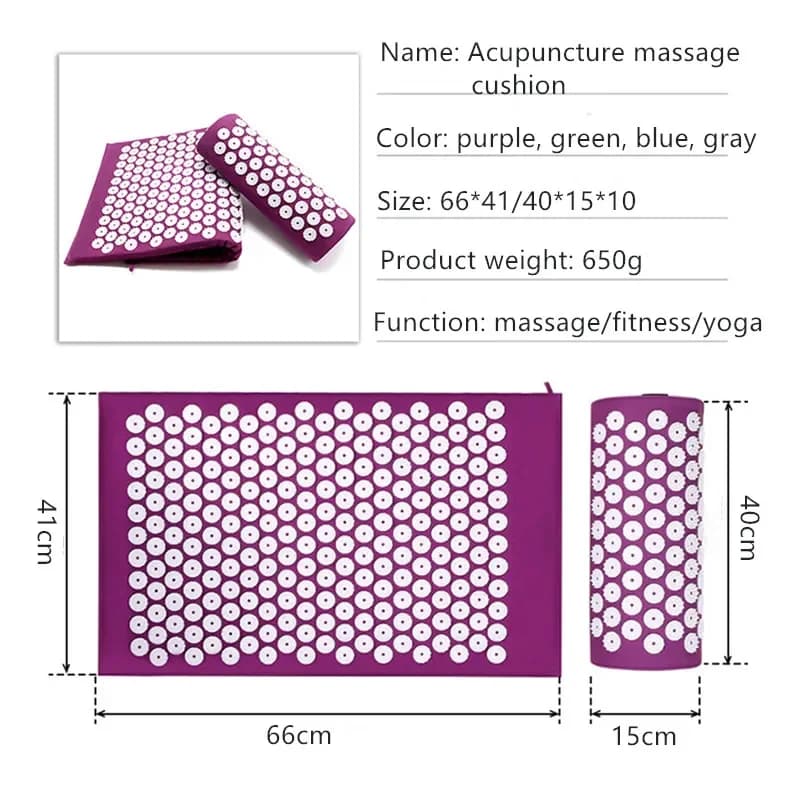 Massage Mat Yoga Bearing Digitopression Massage Mat Set Spike Fitness Yoga Pilates Relieve Stress Backache Application kuznetsov