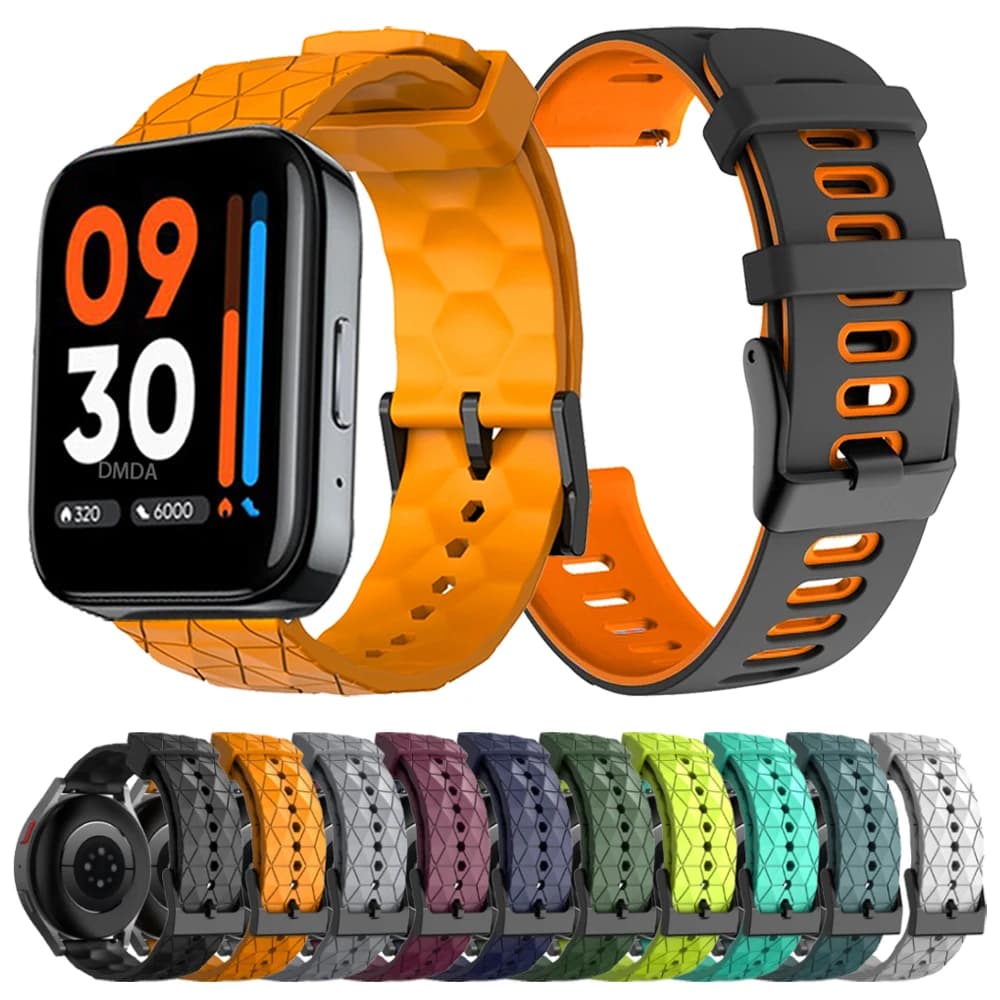 22mm 20mm Soft Sports Strap For Realme Watch 3 Pro SmartWatch Band Replacement Silicone Bracelet For Realme Watch 2/S Accessorie