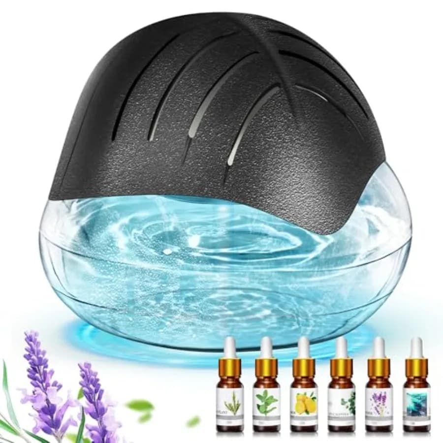 Purificatore d'Aria a Base d'Acqua per Casa con Diffusore di Oli Essenziali e Funzione Umidificatore, Purificatore d'Aria Rainbow con Luce Notturna LED F