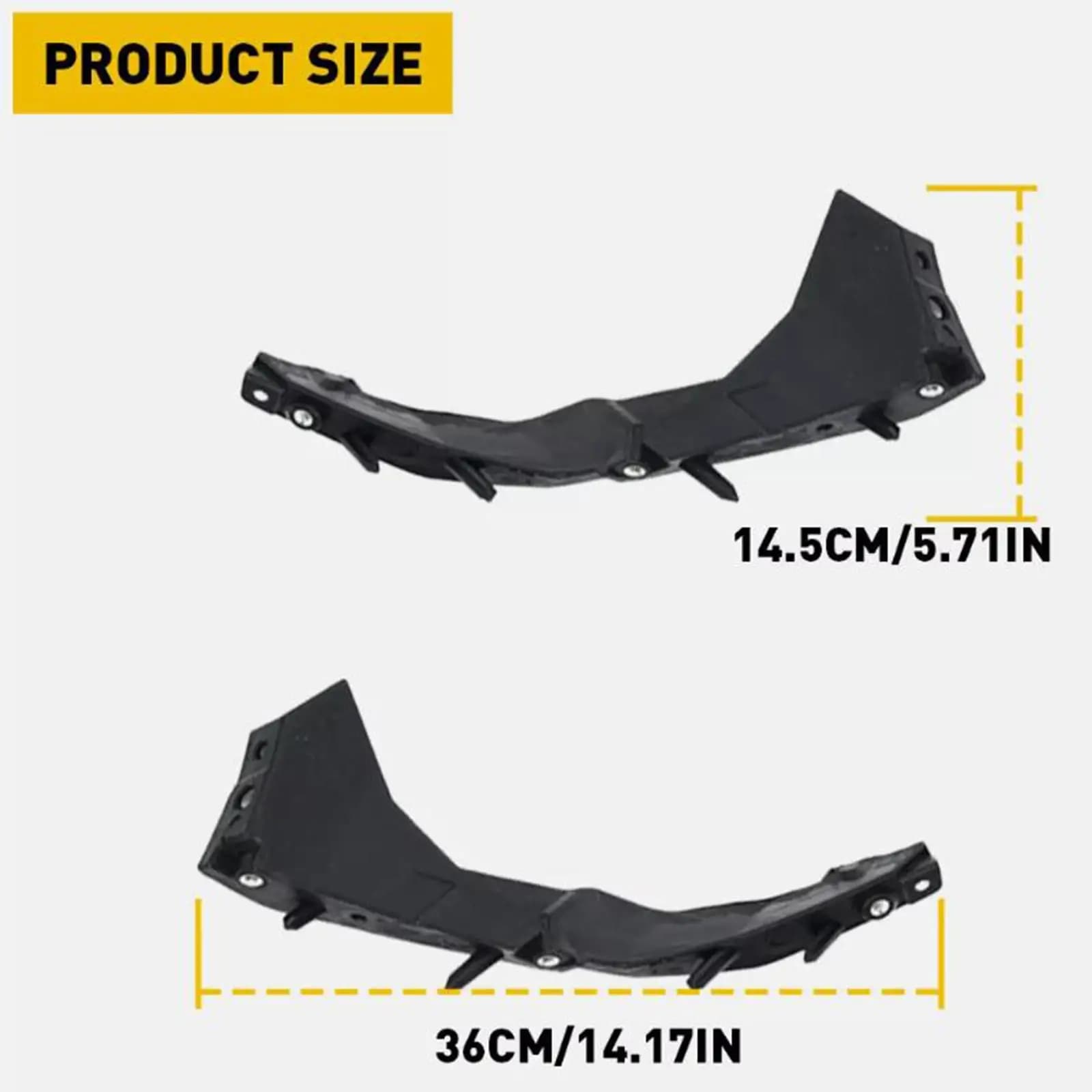 Supporti per Paraurti Anteriore in Plastica ABS, Ricambio per Dodge Charger 2015-2021, Lato Sinistro e Destro
