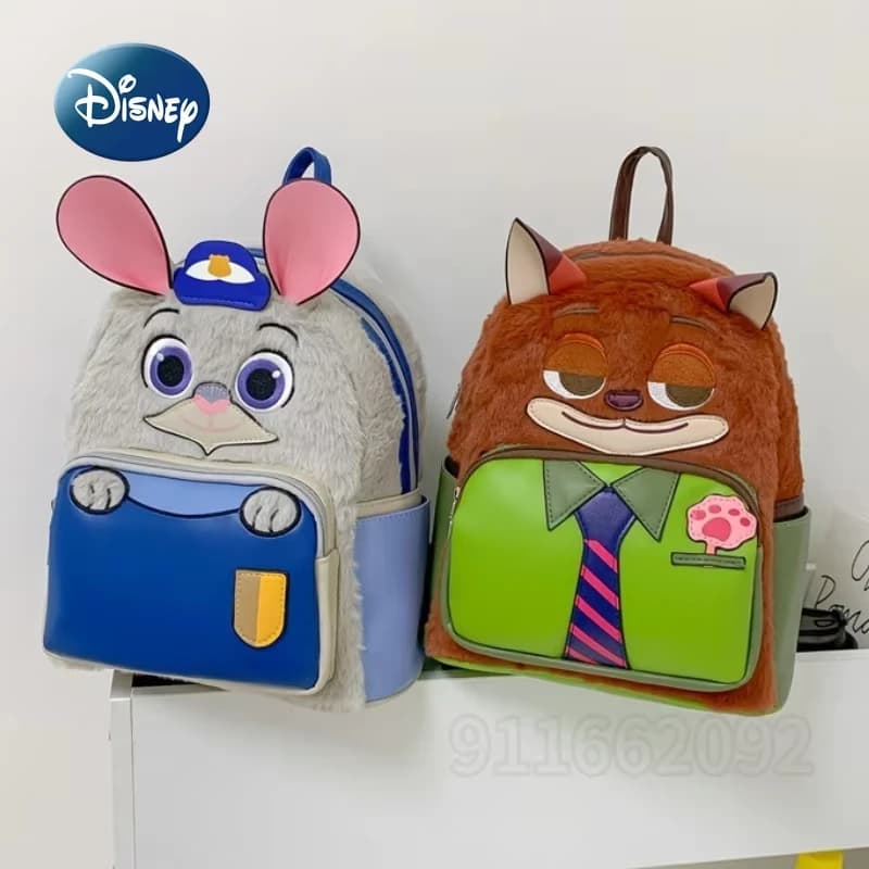 Nuova borsa da scuola per bambini Disney Judy Nick Cartoon Zaino casual per bambini Mini zaino da donna casual leggero alla moda