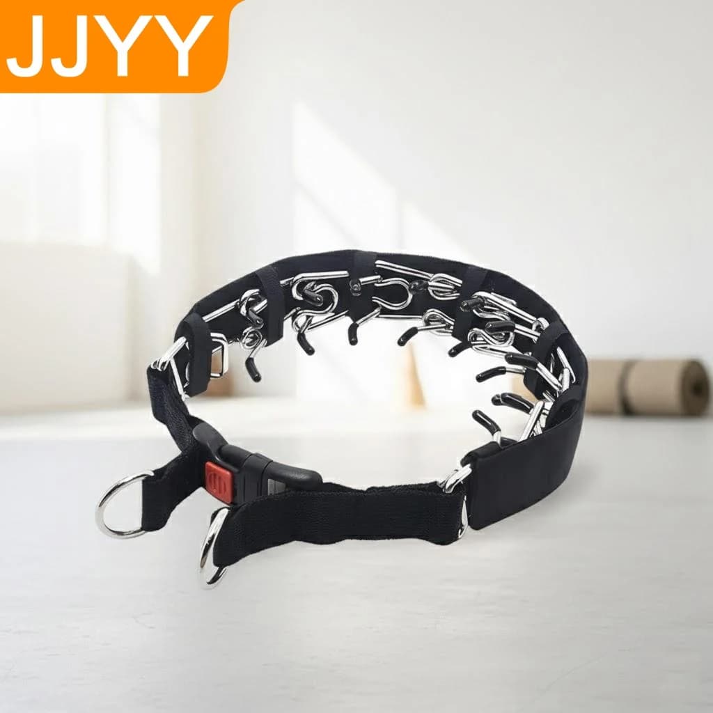 Collare Addestramento Cani Regolabile con Fibbia a Sgancio Rapido e Punte in Gomma - Accessori per Cani e Cuccioli