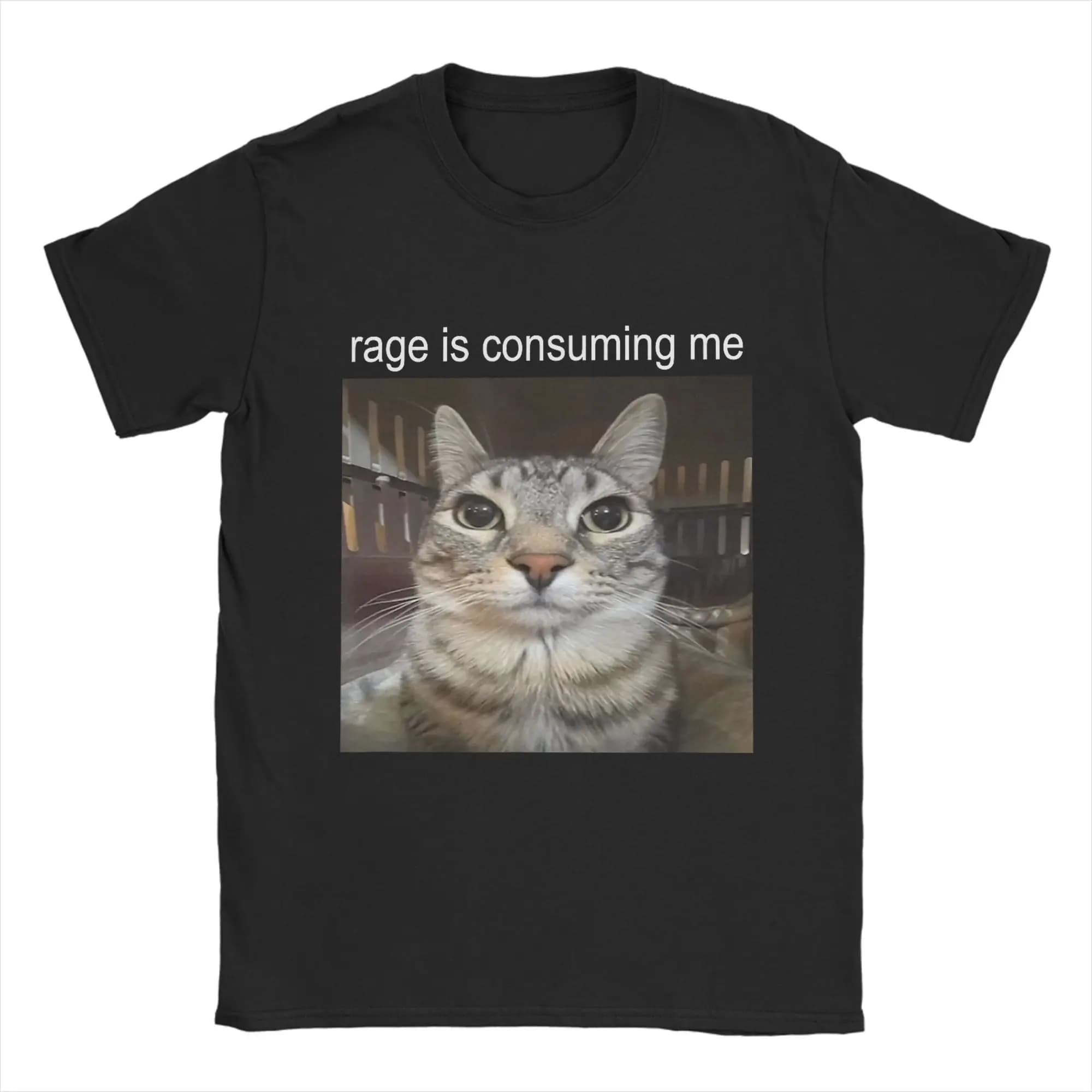 Divertente maglietta in cotone Cat MeMe per uomo, magliette estive fantastiche, comode magliette per il tempo libero, taglie grandi, top economici
