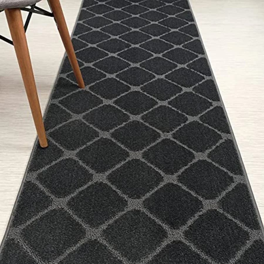 Tappeto Passatoia per Corridoio su Misura, Antiscivolo, 66 cm di Larghezza x Lunghezza a Scelta, a Quadri, 66 cm x 4,5 Metri, Venduto