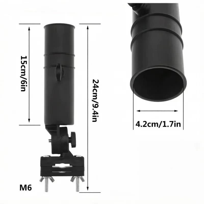 Supporto per Ombrello in Plastica, Accessorio Auto Regolabile Nero, Robusto e Stabile, Organizzatore per Ombrelli da Golf, Protezione Solare