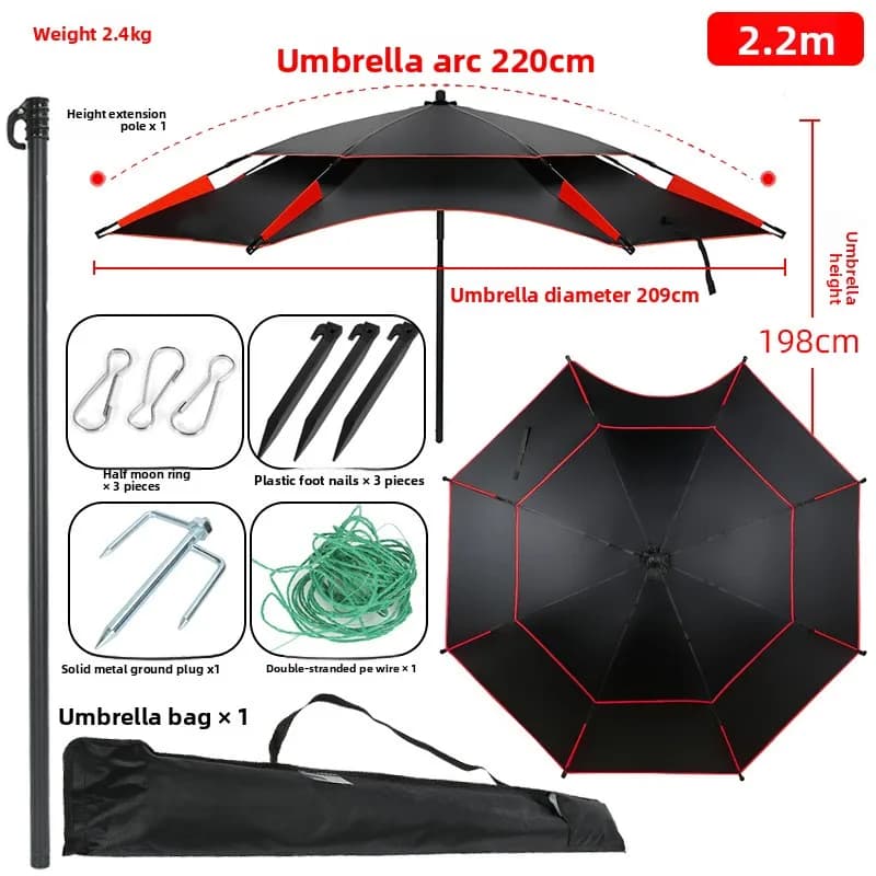 Large Fishing Umbrella Sun Shade UV Protection Tackle Box New Model Umbrella Beach Patio Umbrella Fishing Umbrella