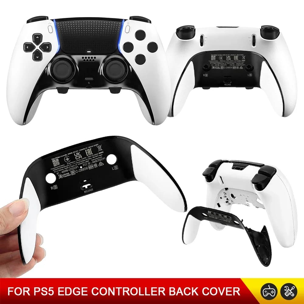 CUSTODIA NERA E BIANCA PER CONTROLLER PS5 DSE, COVER POSTERIORE PER PS5 Edge, ACCESSORIO DI RIPARAZIONE ANTI-SUDORE E ANTI-SCIVOLO