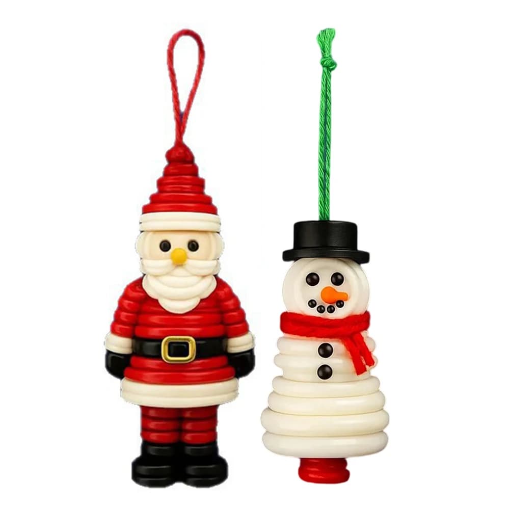 DIY Button Snowman Ornament Craft Kit for Christmas Scrapbooking and Seasonal Decorations with Various Buttons